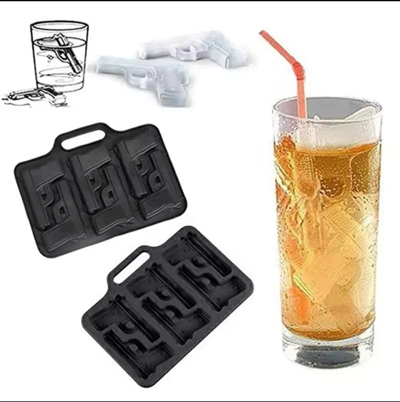 Moule à Glaçons Pistolet