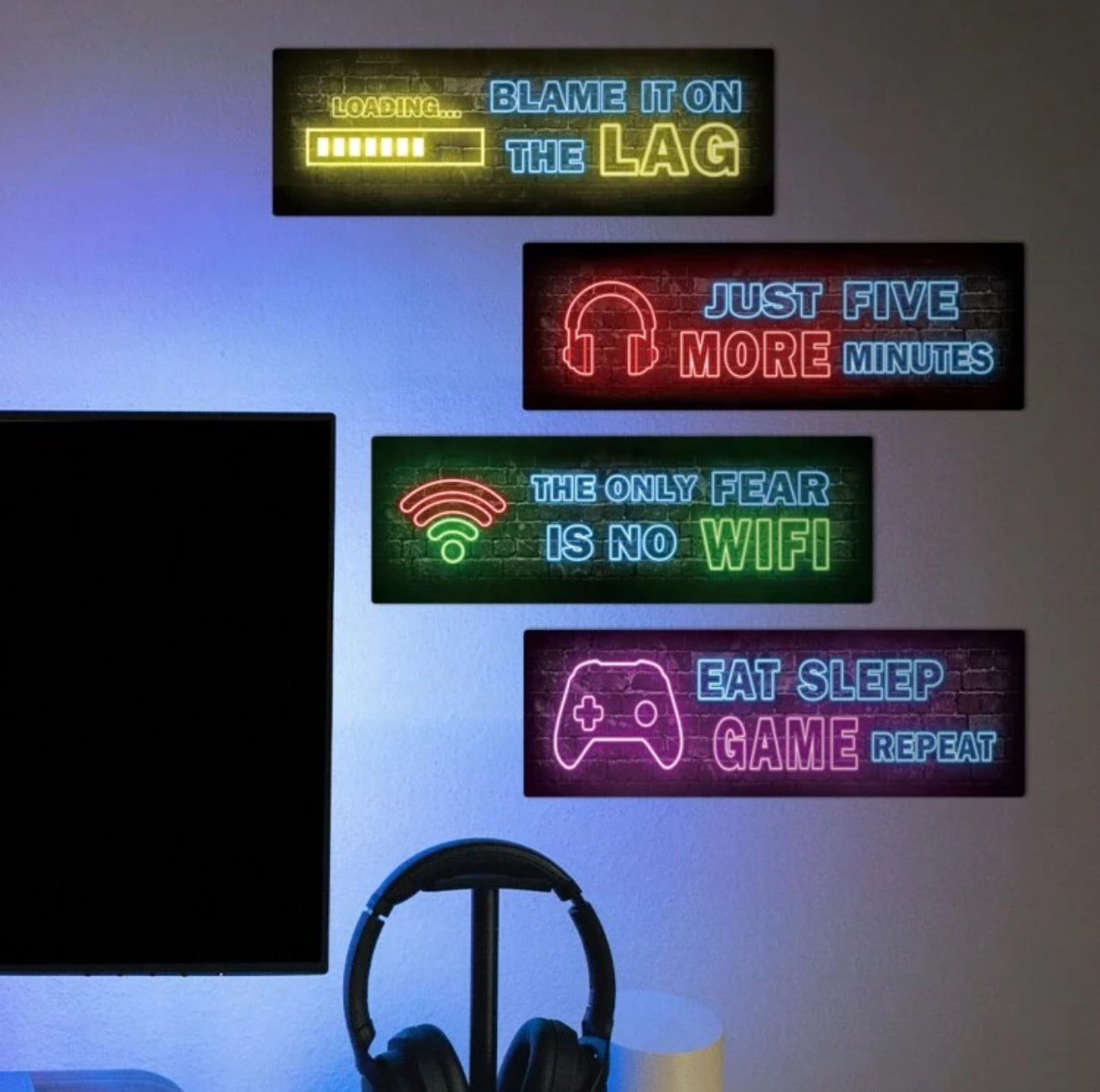 Tableaux Néon Gamer
