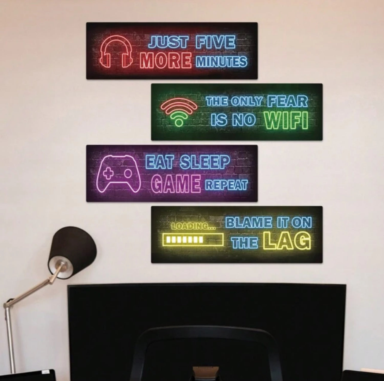 Tableaux Néon Gamer