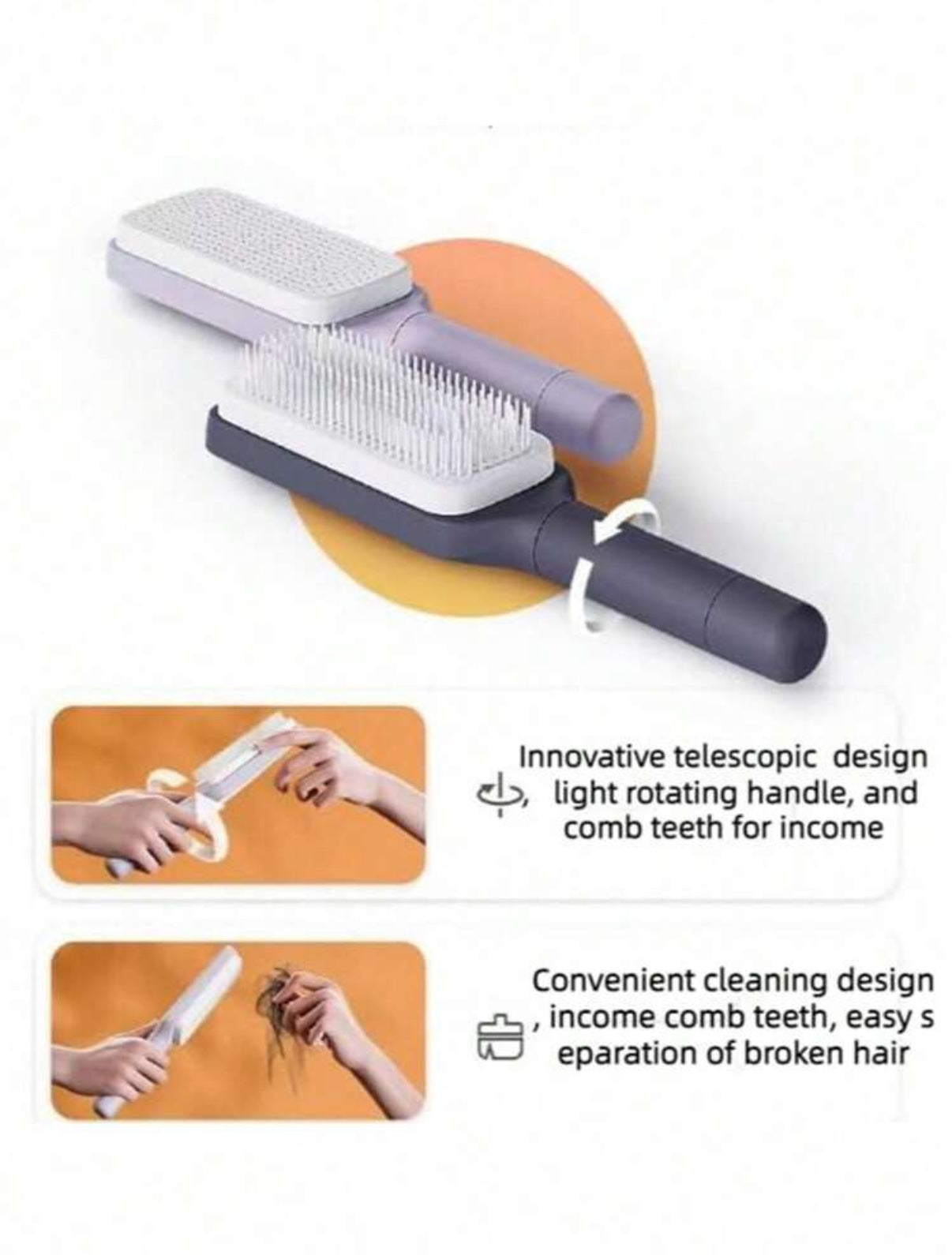 Brosse Auto-Nettoyante Rotative