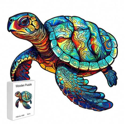Puzzle Tortue Colorée