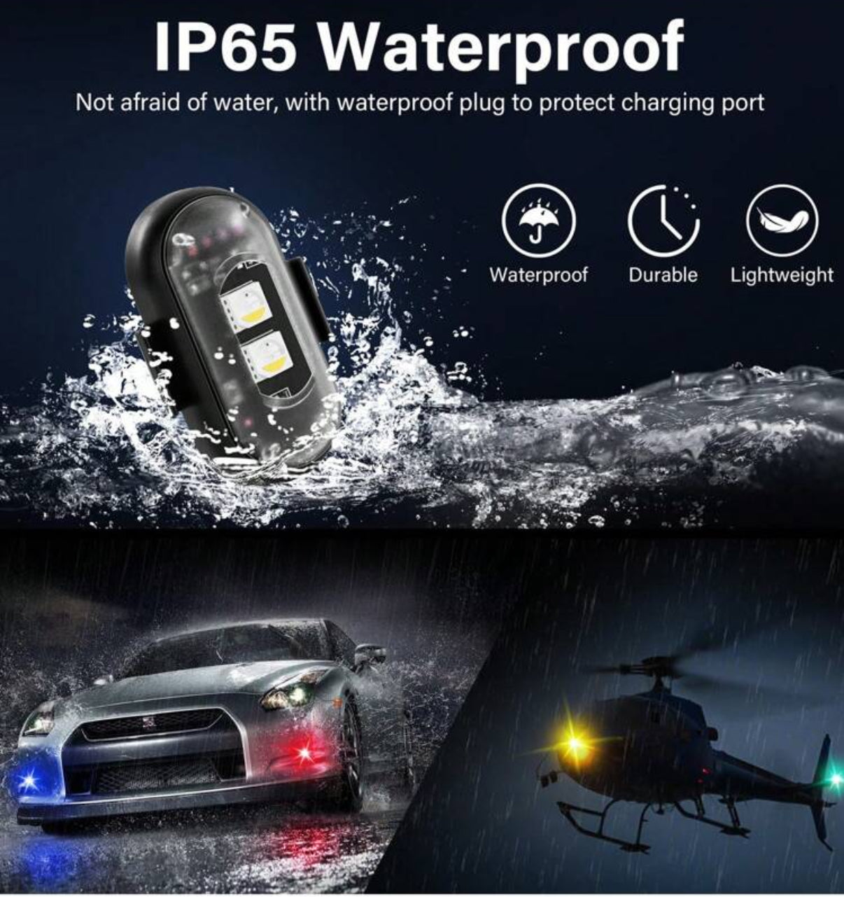 2 LED Moto avec Télécommande