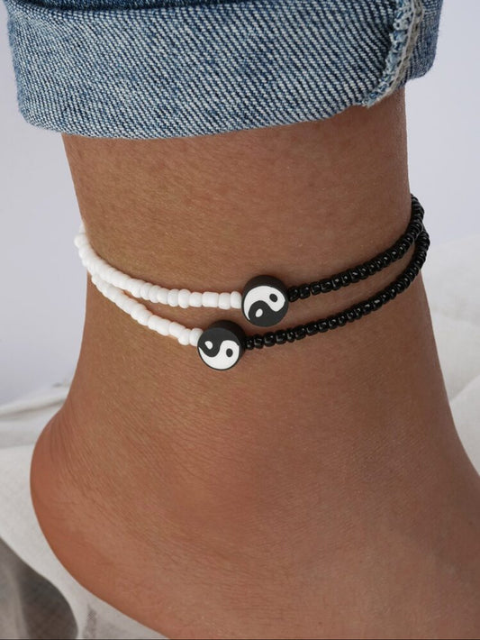 Bracelet Cheville Yin Yang