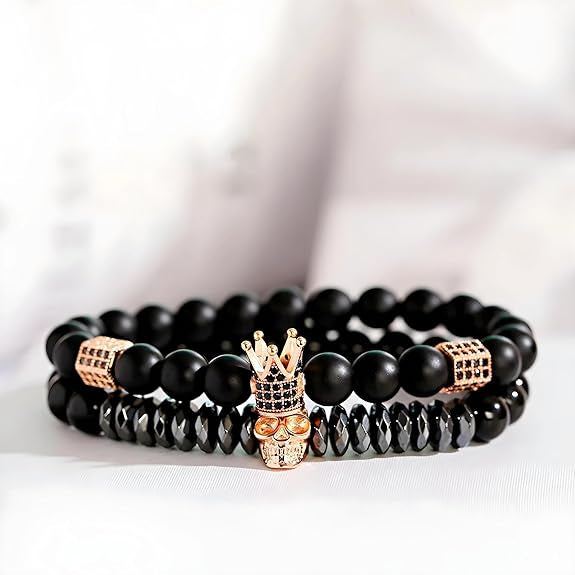 Bracelets Roi & Crâne (Lot de 2)