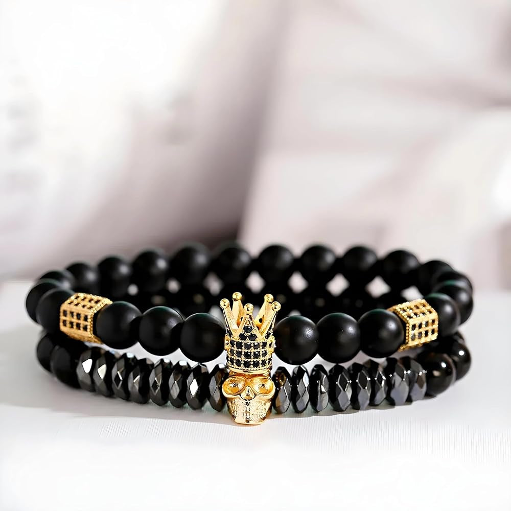 Bracelets Roi & Crâne (Lot de 2)