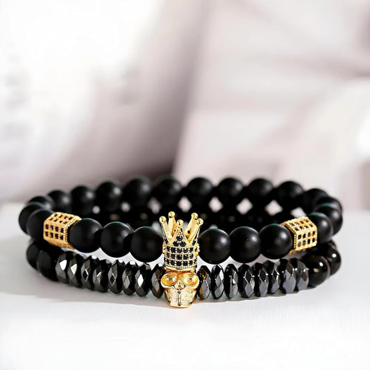 Bracelets Roi & Crâne (Lot de 2)