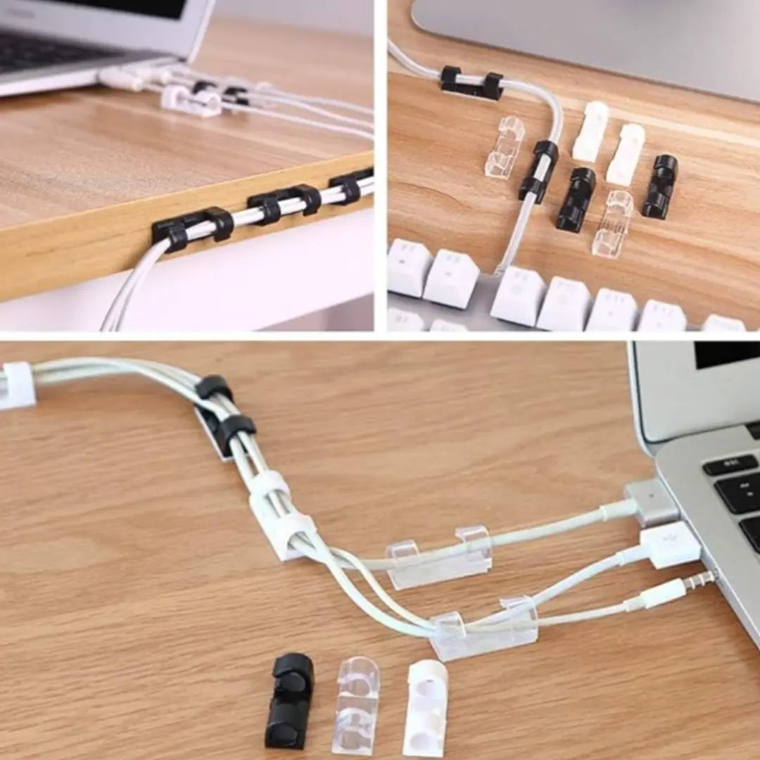 Clips Organisateurs de Câbles (Lot de 20)