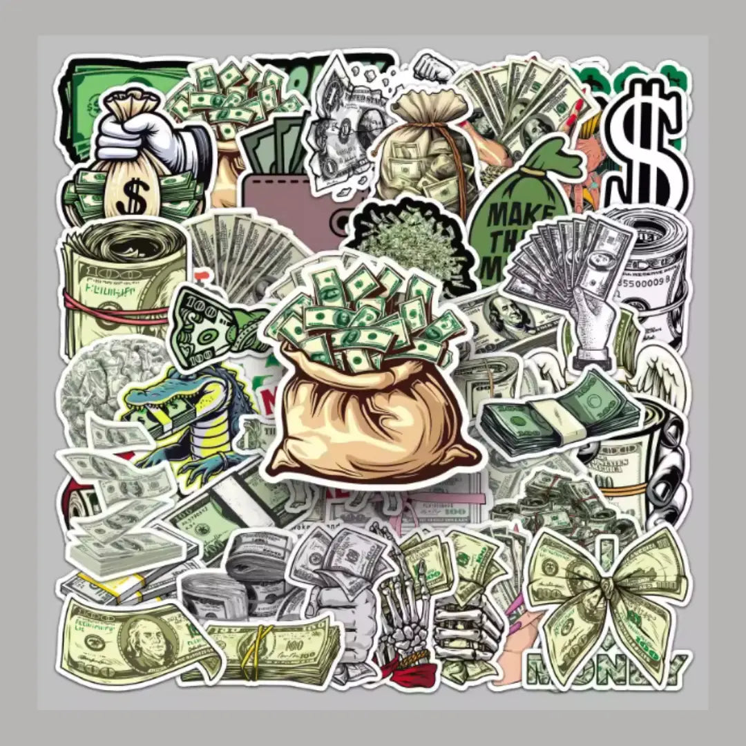 10 Autocollants Billets