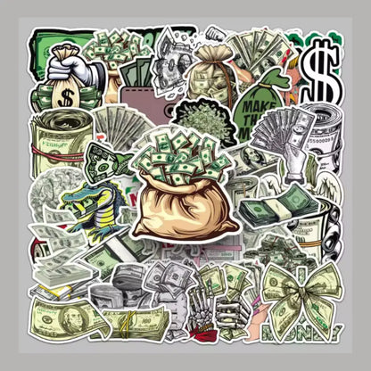 10 Autocollants Billets