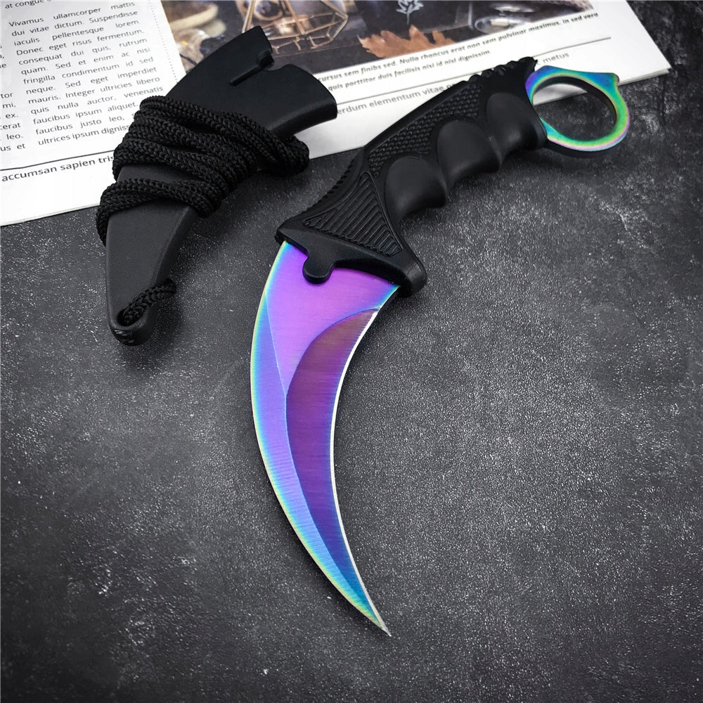 Couteau Karambit Arc-en-Ciel
