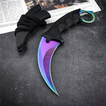 Couteau Karambit Arc-en-Ciel