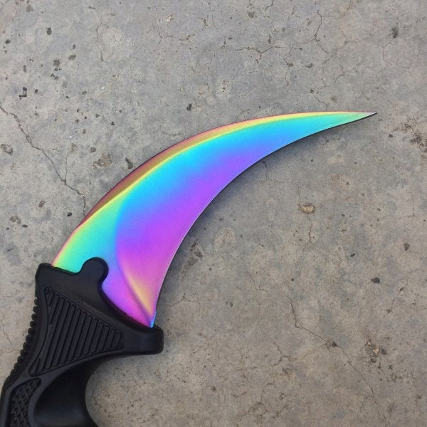 Couteau Karambit Arc-en-Ciel